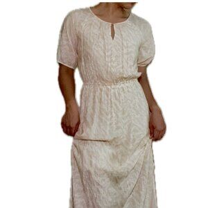 Women's Pastel White and Pink Print Midi Dress NINE WEST. Small.